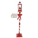 Ver imagem 1 de Poste de Natal Animado com Cenário Som e Neve Vermelho e Branco 1,5m