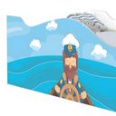 Ver imagem 2 de Cama Solteiro Infantil com Colchão Capitão Marinho MDF Branco com Adesivo Vinil Casah