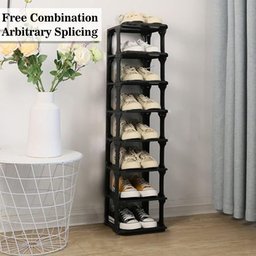 Organizador de Sapatos Vertical com 8 Prateleiras Elegante:preto - 9