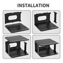 Ver imagem 2 de Organizador de Sapatos Vertical com 8 Prateleiras Elegante:preto