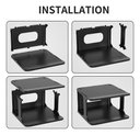 Ver imagem 2 de Organizador de Sapatos Vertical com 8 Prateleiras Elegante:preto