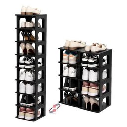 Organizador de Sapatos Vertical com 8 Prateleiras Elegante:preto - 8