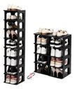 Ver mais imagens de Organizador de Sapatos Vertical com 8 Prateleiras Elegante:preto