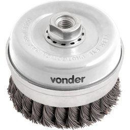 Escova Copo Torcida 4 Rosca M14 Aço Carbono Polido 8500rpm - 1