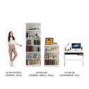 Ver imagem 5 de Escrivaninha Madesa Rubi + Estante 6908 + Estante 6907 - Branco/preto