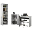 Ver imagem 3 de Escrivaninha Madesa Rubi + Estante 6908 + Estante 6907 - Branco/preto