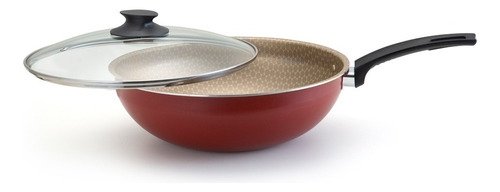 Frigideira Wok Nº 28 com Tampa Cor Vermelho - 4