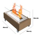 Ver imagem 4 de Lareira Ecológica Portátil À Álcool LM30 Saro 45cm Madeira C/ Vidro