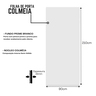 Kit Completo: Porta de Correr 90cm com Batente e Trilho 1,80m - Branco - 8