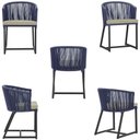 Ver imagem 5 de Mesa com 4 Cadeiras e Noronha Estofado 7 Trama Original Azul