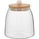 Ver imagem 1 de TABLE POTE 13x11x11cm 650ml BOROSILICATO TRANSP TAMPA BAMBU
