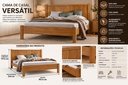 Ver imagem 4 de Cama de Casal Versatil 167cm 100% em MDF Cor Cedro