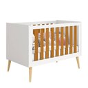 Ver imagem 1 de Berço Mini Cama Noah com Pés em Madeira Natural- Branco e Savana Reller