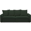 Ver imagem 3 de Sofá Retrátil Reclinável para Sala de Estar Living 215cm Vêneto F04 Veludo Verde - Lyam Decor