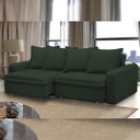 Ver imagem 2 de Sofá Retrátil Reclinável para Sala de Estar Living 215cm Vêneto F04 Veludo Verde - Lyam Decor