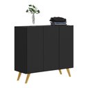 Ver imagem 2 de Armário Lavanderia 90cm Mp5033 Preto/Natural