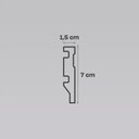 Ver imagem 2 de Kit 20m Linear Rodapé PVC Edge Preto Frisado 7cm x 15mm x 2m Arkhé Decor