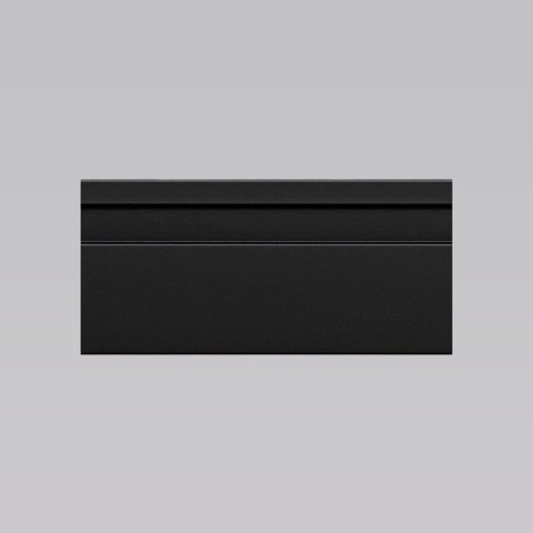 Kit 20m Linear Rodapé Pvc Edge Preto Frisado 7cm X 15mm X 2m
