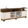 Bancada para TV até 75" Columbus L01 - Amarena Móveis BANCADA RACK TV SALA DE ESTAR1 Off White/Freij - 3