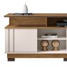 Bancada para TV até 75" Columbus L01 - Amarena Móveis BANCADA RACK TV SALA DE ESTAR1 Off White/Freij - 5