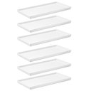 Ver imagem 1 de Kit 6 Pratos 27x13cm Brancos Bandejas Decorativas Uno Coza Plásticas Servir Petiscos