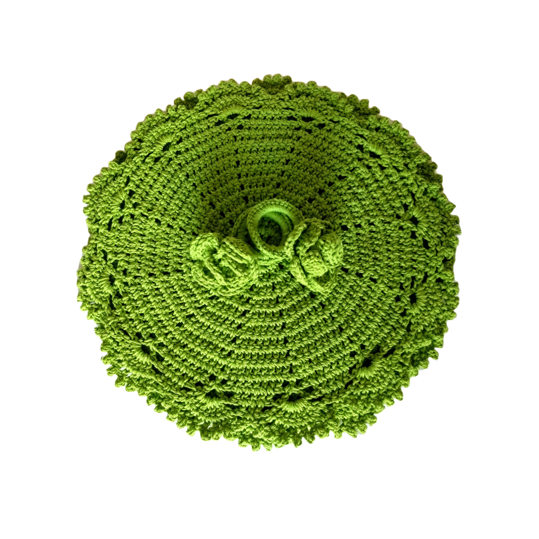 Sousplat de Crochê Verde - Kit com 4 Peças