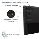 Ver imagem 5 de Kit Cabeceira e Calçadeira Recamier Casal 1,40m - Preto