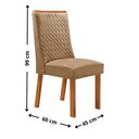 Ver imagem 4 de Mesa de Jantar Carolina 180cm Tampo MDF Vidro Canto Copo com 6 Cadeiras Carolina