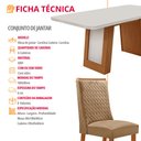 Ver imagem 7 de Mesa de Jantar Carolina 180cm Tampo MDF Vidro Canto Copo com 6 Cadeiras Carolina
