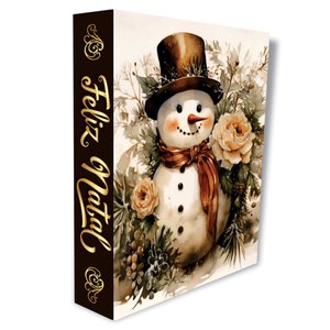 Caixa Decorativa de Natal - Livro Fake  32cm