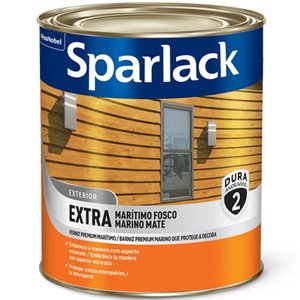 Verniz Sparlack Marítimo Fosco para Madeira Natural 900ml - Sparlack Verniz 0,9l Sparlack Fosco