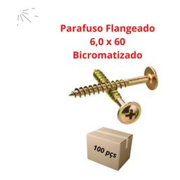 Parafuso Flangeado Madeira Chipboard Phs 6,0x60mm Cx 100pç - 2