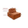 Puff Cama Sofá Retrátil Cozy Boucle Terracota Luxo Descanso - 5