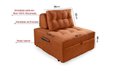 Ver imagem 5 de Puff Cama Sofá Retrátil Cozy Boucle Terracota Luxo Descanso