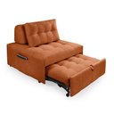 Ver imagem 3 de Puff Cama Sofá Retrátil Cozy Boucle Terracota Luxo Descanso