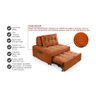 Puff Cama Sofá Retrátil Cozy Boucle Terracota Luxo Descanso - 7