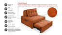 Ver imagem 7 de Puff Cama Sofá Retrátil Cozy Boucle Terracota Luxo Descanso