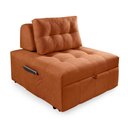 Ver imagem 1 de Puff Cama Sofá Retrátil Cozy Boucle Terracota Luxo Descanso