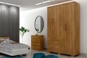 Ver imagem 1 de Guada Roupa Solteiro 4 Portas 3 Gavetas 120cm com Pés Encant Cumaru - Novo Horizonte