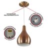 Kit 3 Pendente Nepal Drop Premium Gourmet Aluminio New Cobre - 4