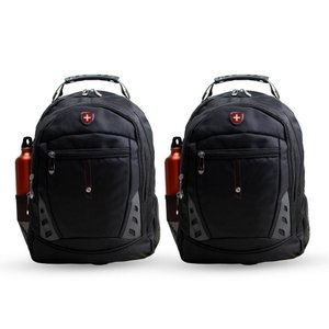 Kit 2 Mochila com Alça de Aço Forte Grande Interlagos Swiss Move