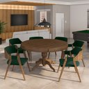 Ver imagem 7 de Conjunto Mesa de Jogos Carteado Bellagio Tampo Reversível e 6 Cadeiras Madeira Poker Base Estrela Ve
