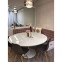 Ver imagem 2 de Mesa De Jantar Redonda 160 Cm + Vidro Laqueada Branca