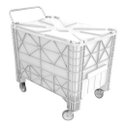 Ver imagem 1 de Caixa Completa C/ Tampas, Rodas, Cabo 370 Litros Branco