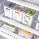 Ver imagem 2 de Organizador de Geladeira com Cesto Triplo e Tampa - 5l ou