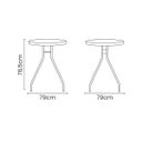 Ver imagem 2 de Mesa Redonda Tramontina Zeta 79 cm em Polipropileno Grafite Pernas em Aço Carbono