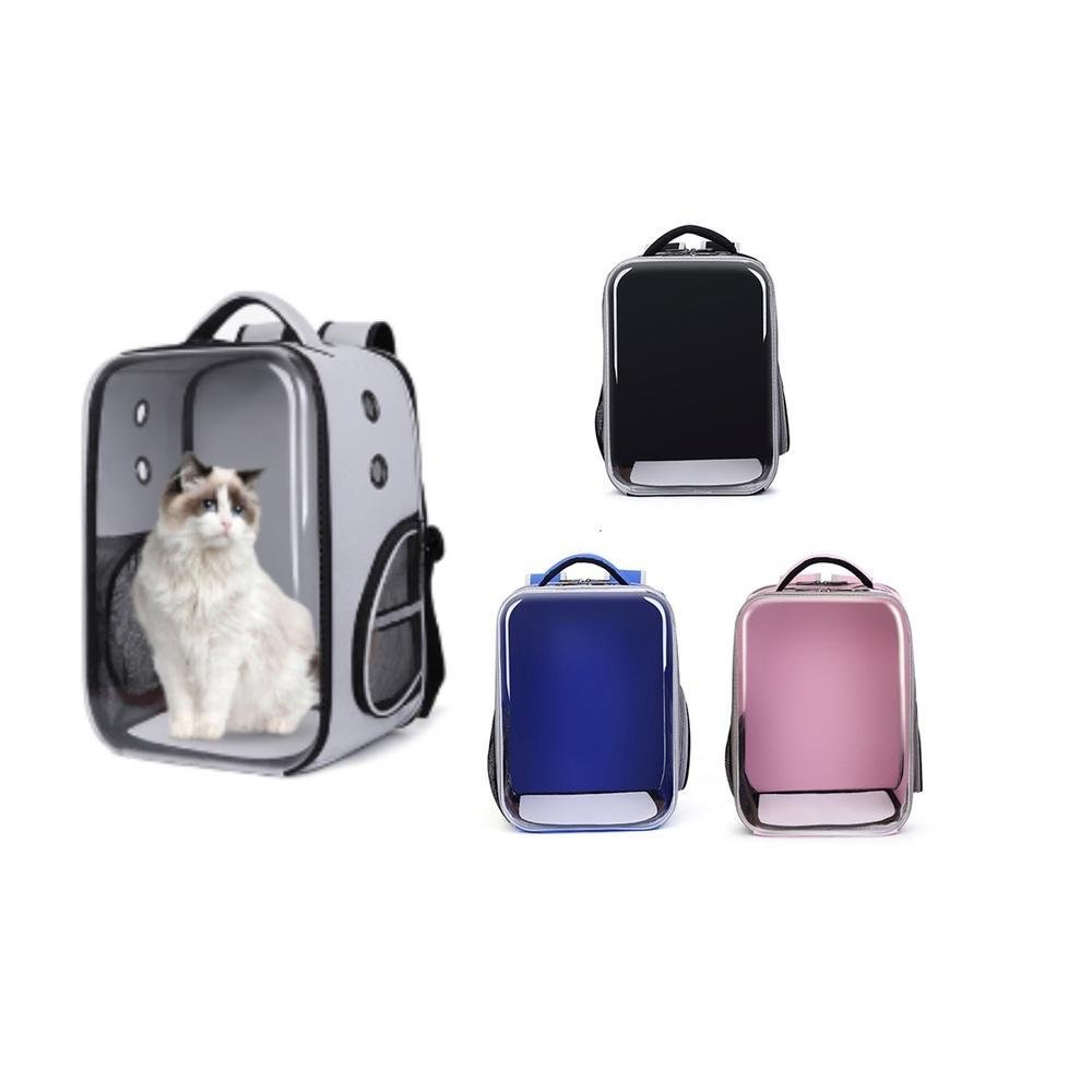 MOCHILA BOLSA PET VISÃO PANORÂMICA ASTRONAUTA CACHORRO GATO AZUL - 8