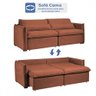 Sofá Cama 3 Lugares Aurora Retrátil Boucle Terracota - Celflex - 5
