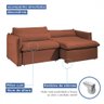 Sofá Cama 3 Lugares Aurora Retrátil Boucle Terracota - Celflex - 6