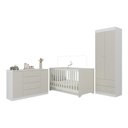 Ver imagem 2 de Quarto de Bebê Completo com Berço Americano 3 em 1 Encanto Multimóveis Mp4593 Branco/off White